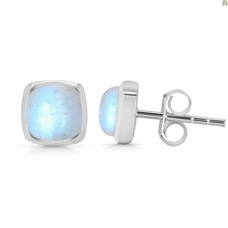 Moonstone Stud Earring