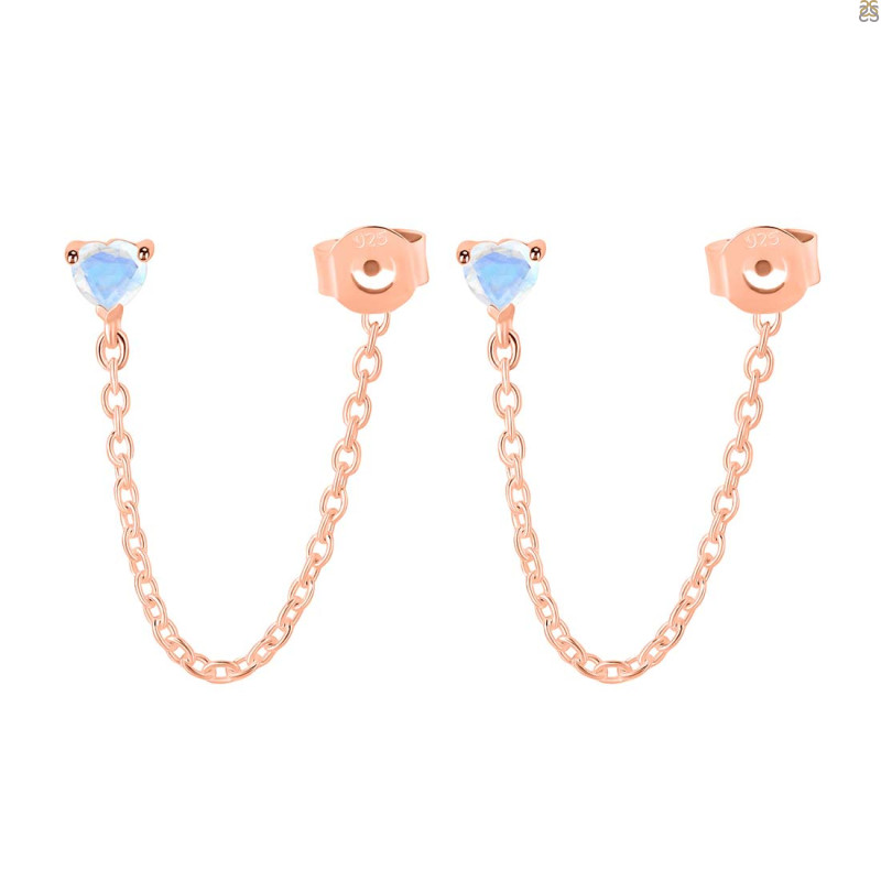 Moonstone Chain Stud Earring RBM-RDE-1235.