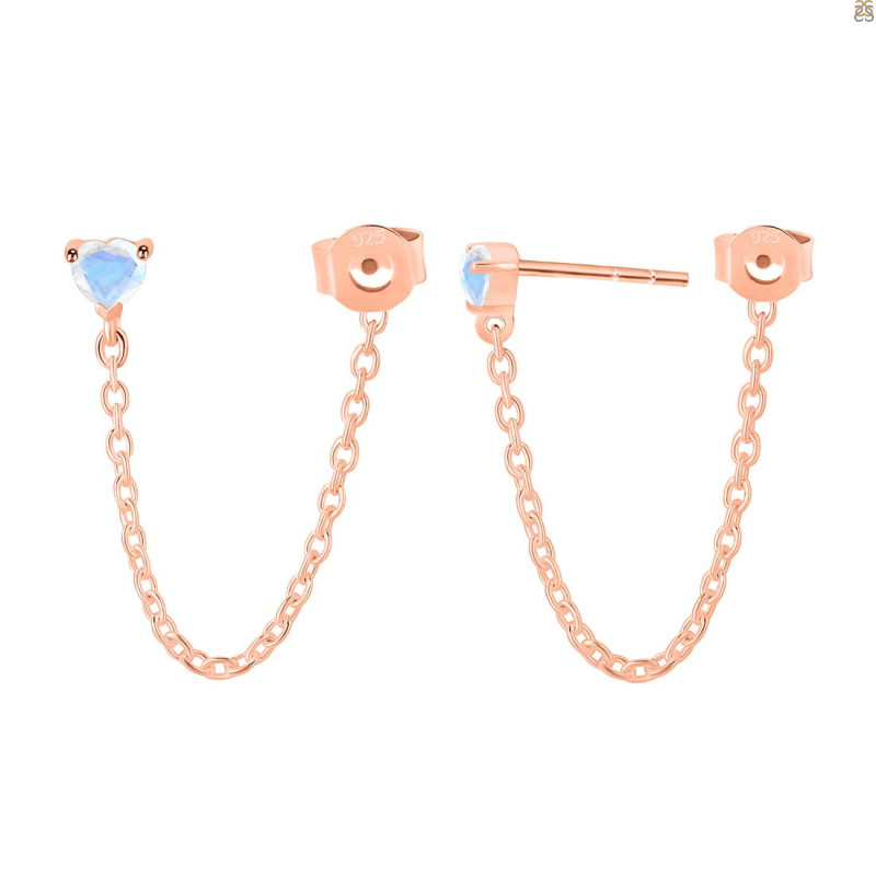 Moonstone Chain Stud Earring RBM-RDE-1235.