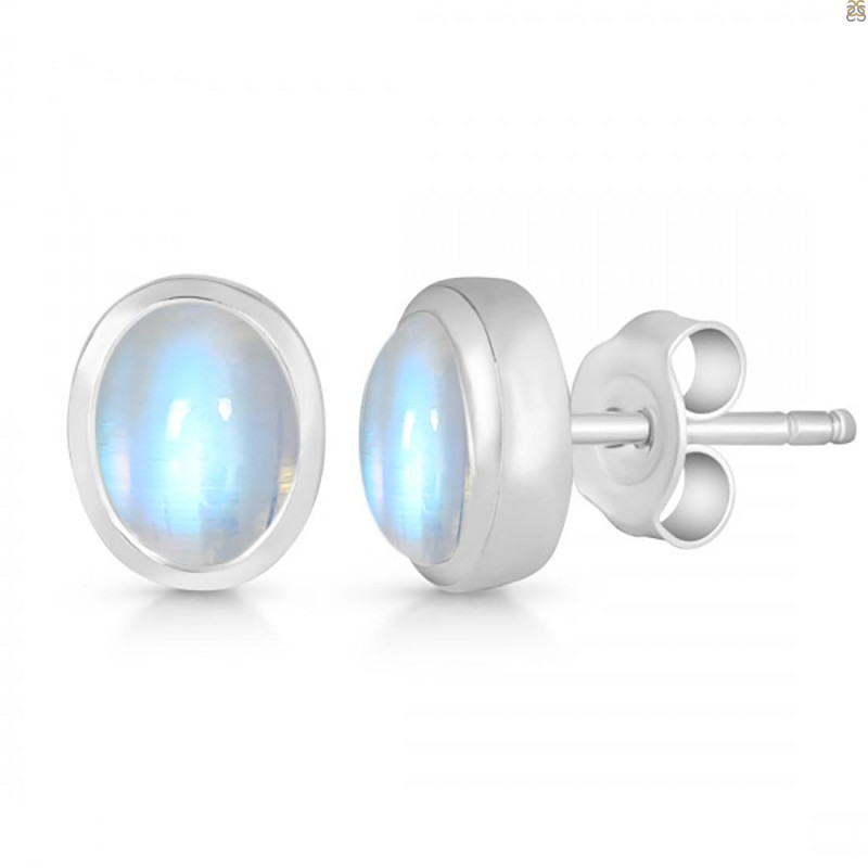 Moonstone Stud Earring