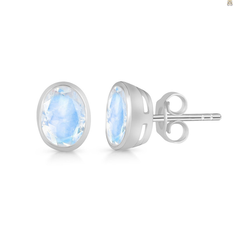 Moonstone Stud Earring