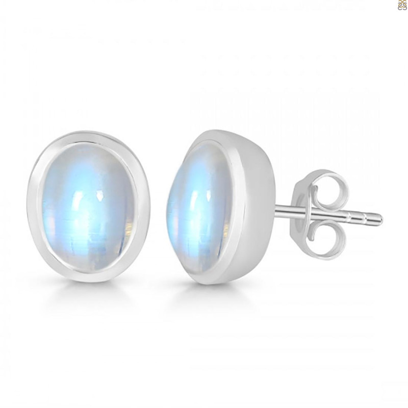 Moonstone Stud Earring