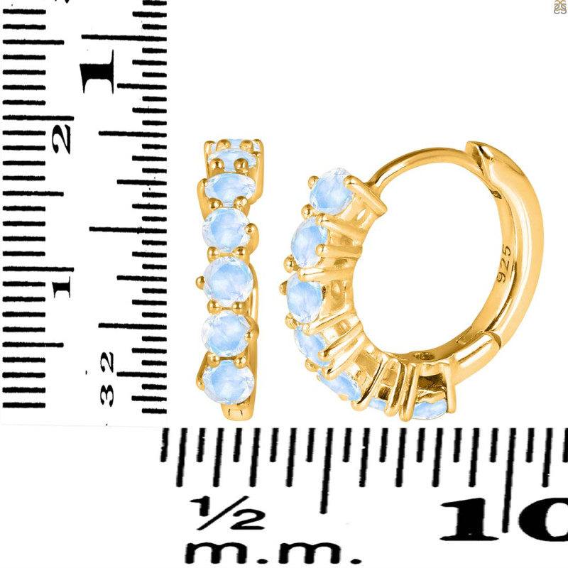 Moonstone Hoop Hoop Earring RBM-RDE-1473.