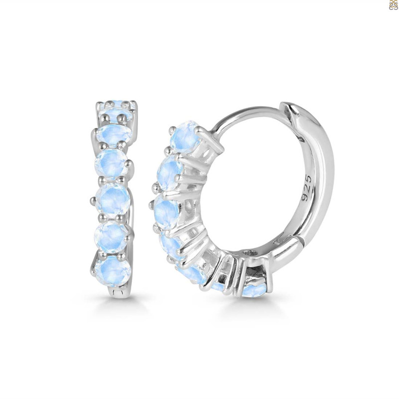 Moonstone Hoop Hoop Earring