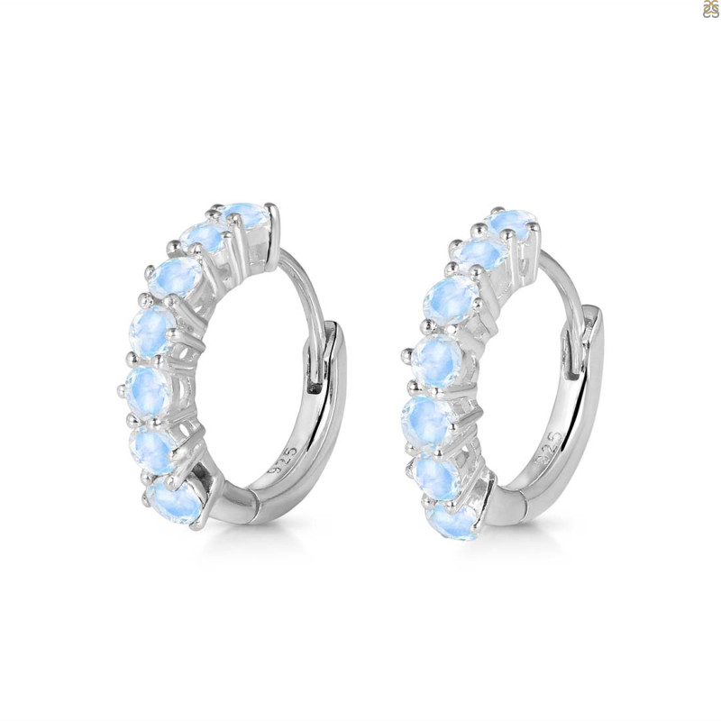 Moonstone Hoop Hoop Earring RBM-RDE-1473.