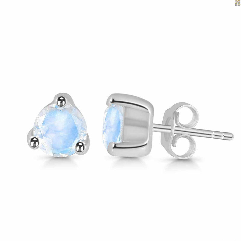 Moonstone Stud Earring
