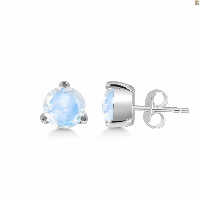Moonstone Stud Earring