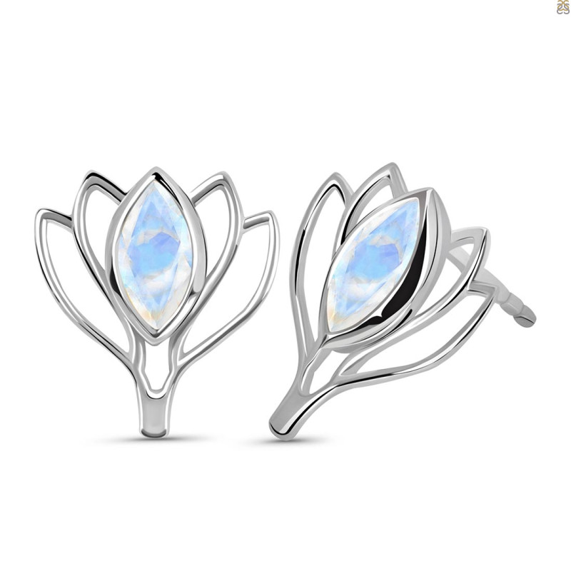 Moonstone Stud Earring