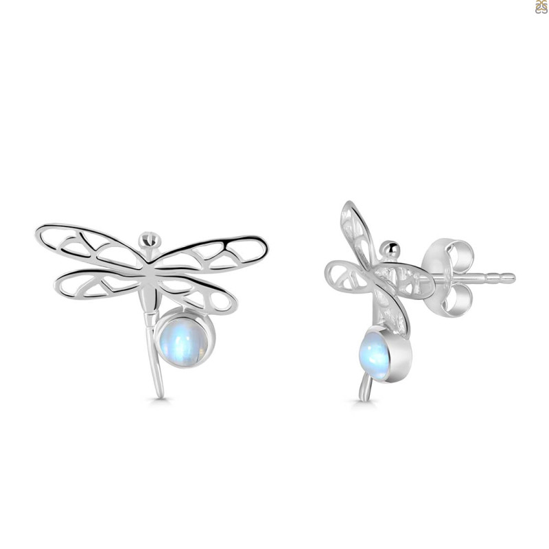 Moonstone Stud Earring