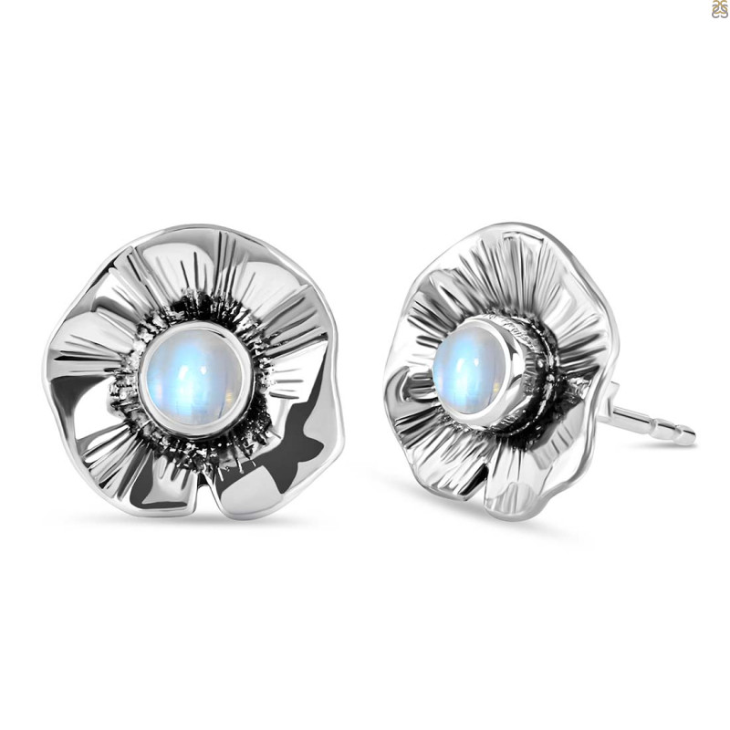 Moonstone Stud Earring
