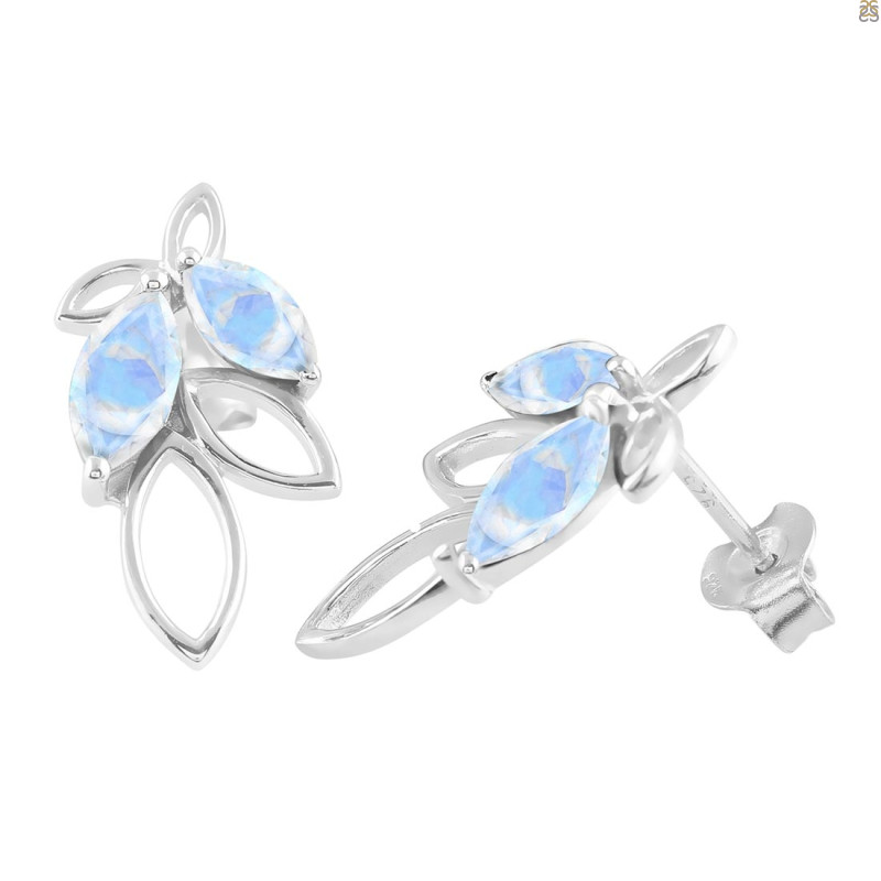 Moonstone Stud Earring
