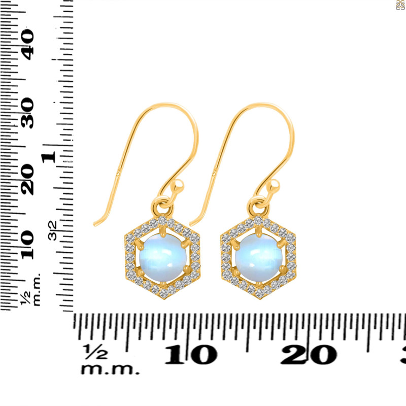 Moonstone & White Topaz Earring RBM-RDE-701.