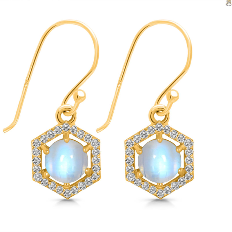 Moonstone & White Topaz Earring RBM-RDE-701.