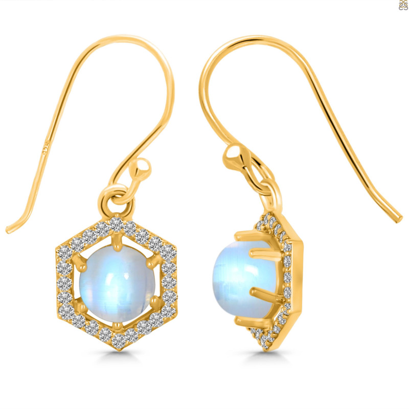 Moonstone & White Topaz Earring RBM-RDE-701.