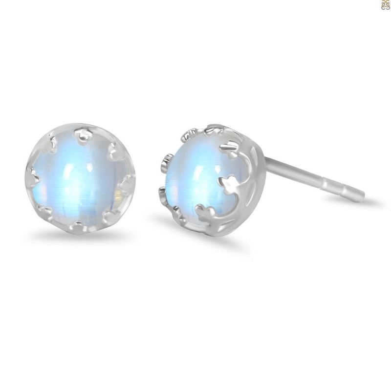 Moonstone Stud Earring