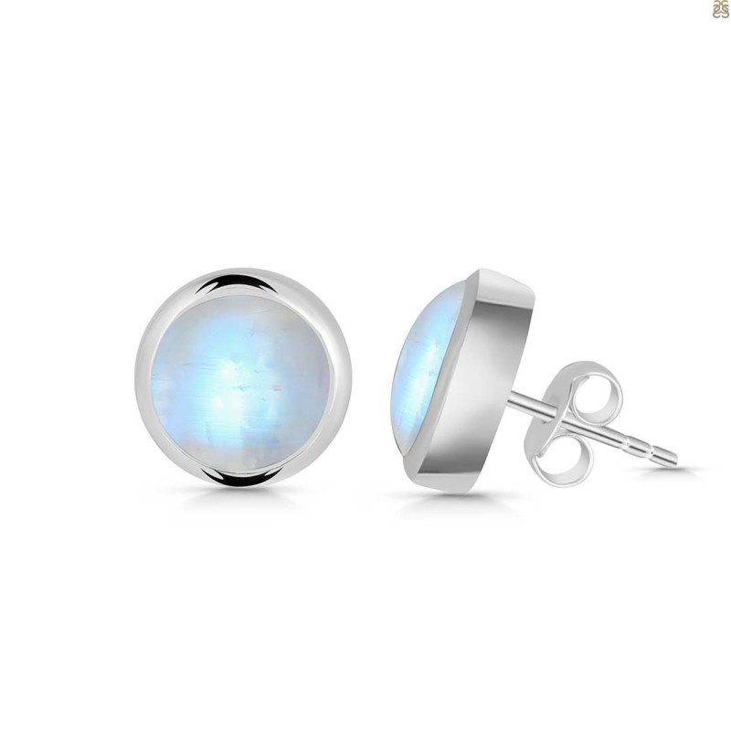 Moonstone Stud Earring