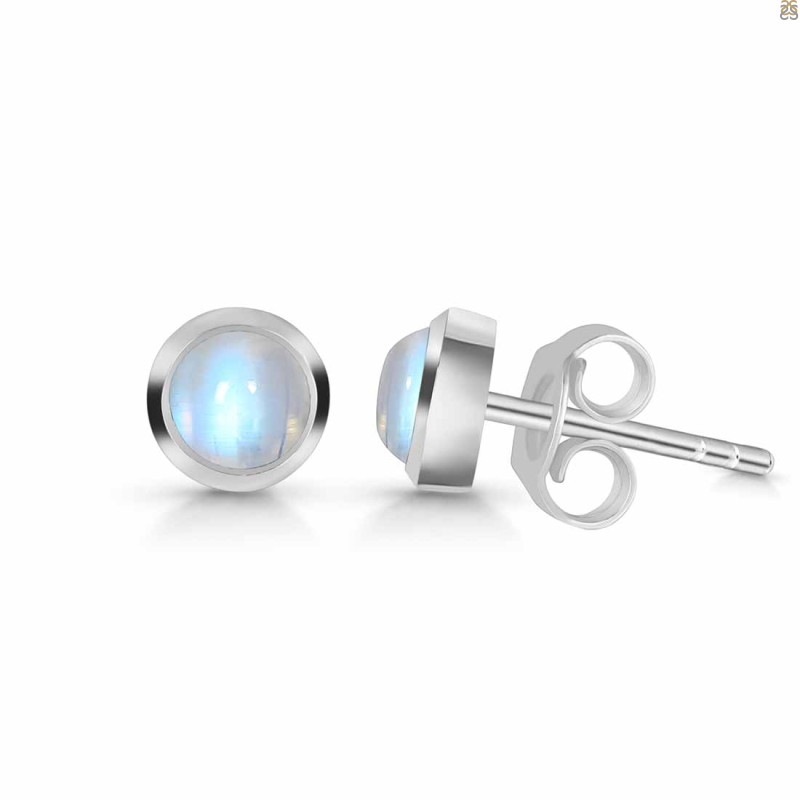Moonstone Stud Earring