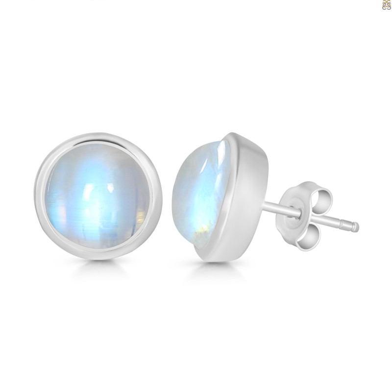 Moonstone Stud Earring