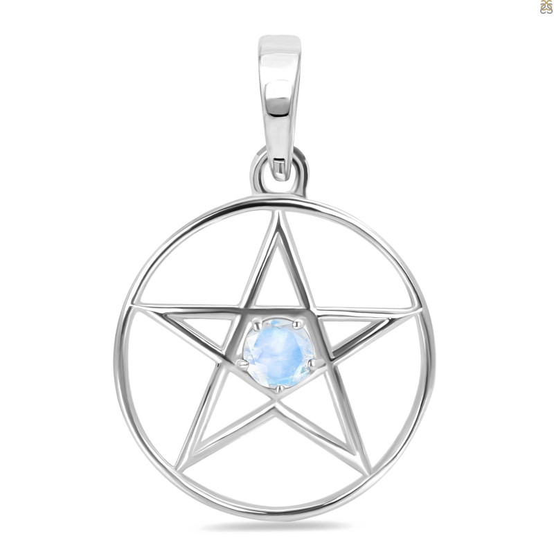 Moonstone Pentacle Pendant