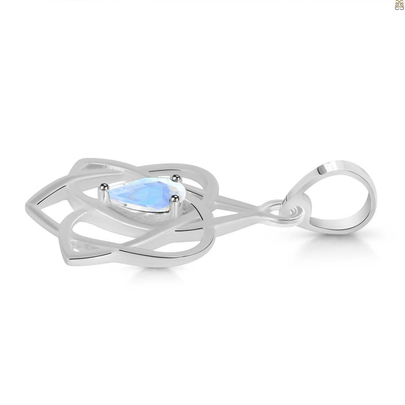Moonstone Triquetra Heart Knot Pendant RBM-RDEP-880.