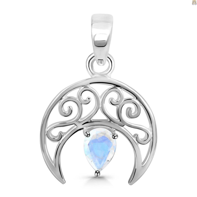 Moonstone Crescent Moon Pendant RBM-RDEP-890.