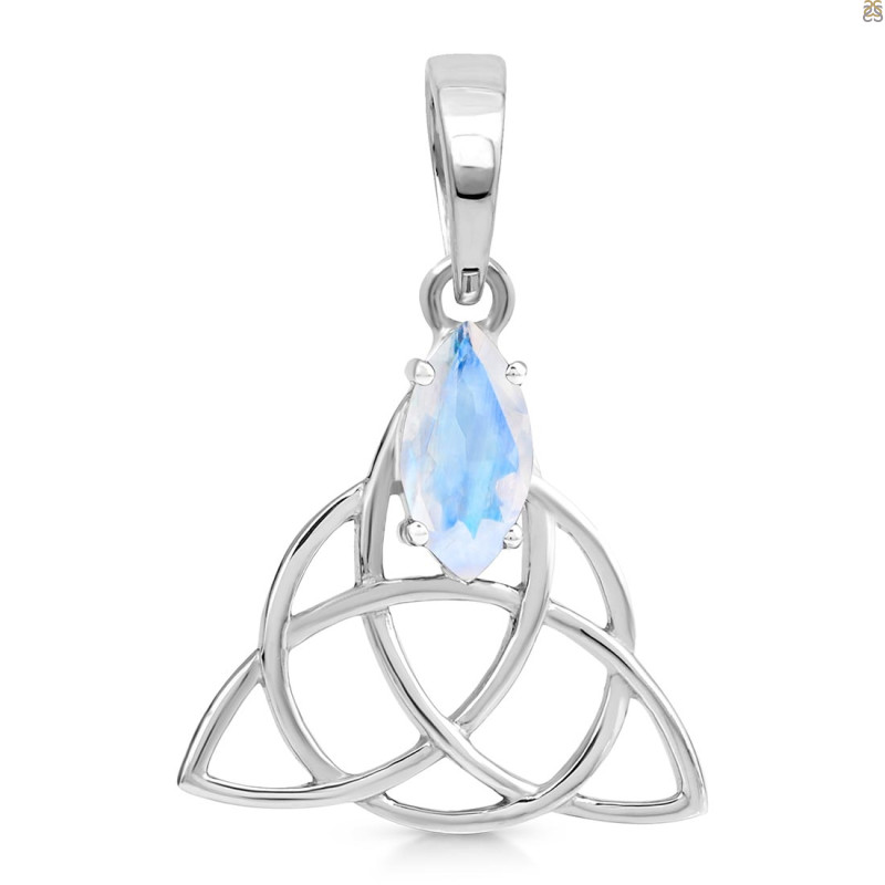 Moonstone Triquetra Pendant