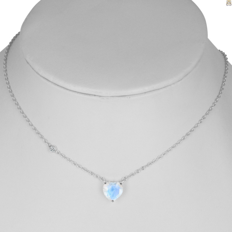 Moonstone & White Topaz Necklace