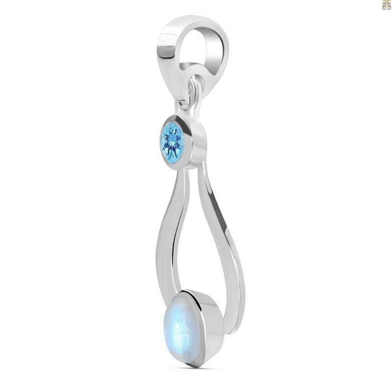 Moonstone & Blue Topaz Pendant