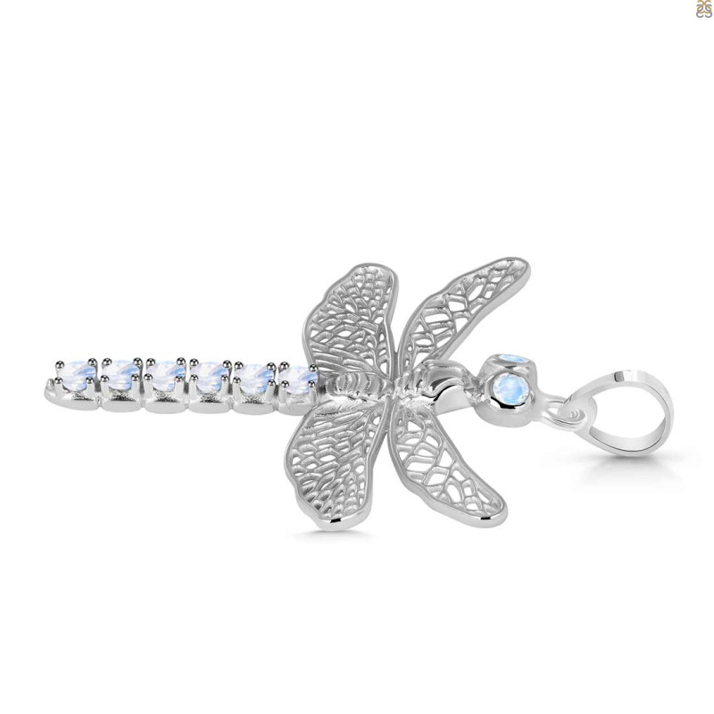 Moonstone Dragon Fly Pendant