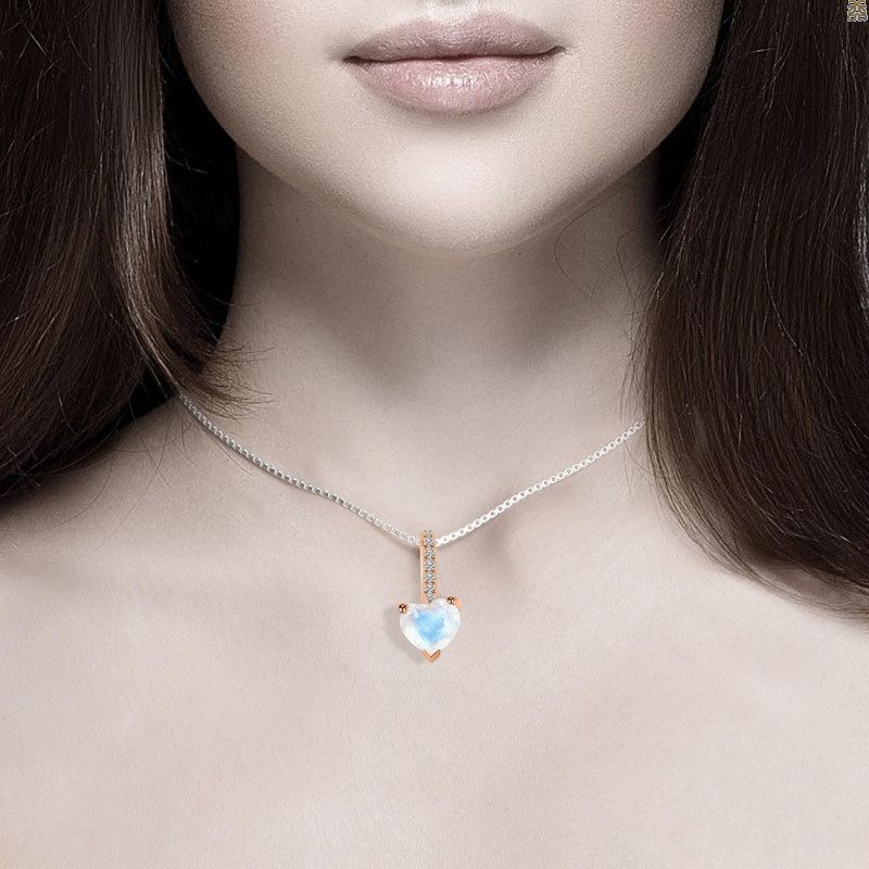 Moonstone & White Topaz Pendant RBM-RDP-540.