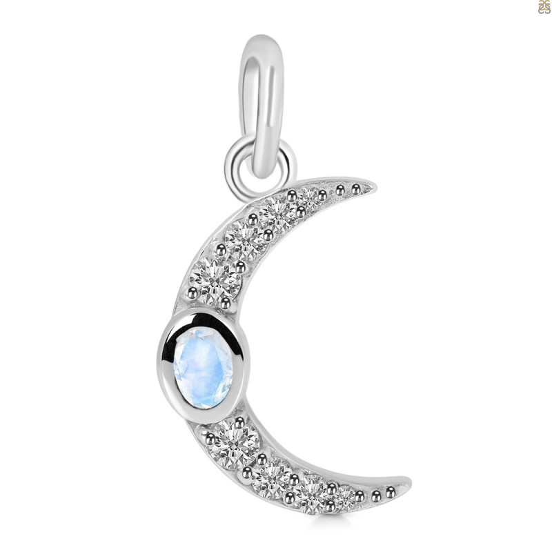Moonstone & White Topaz Pendant RBM-RDP-691.