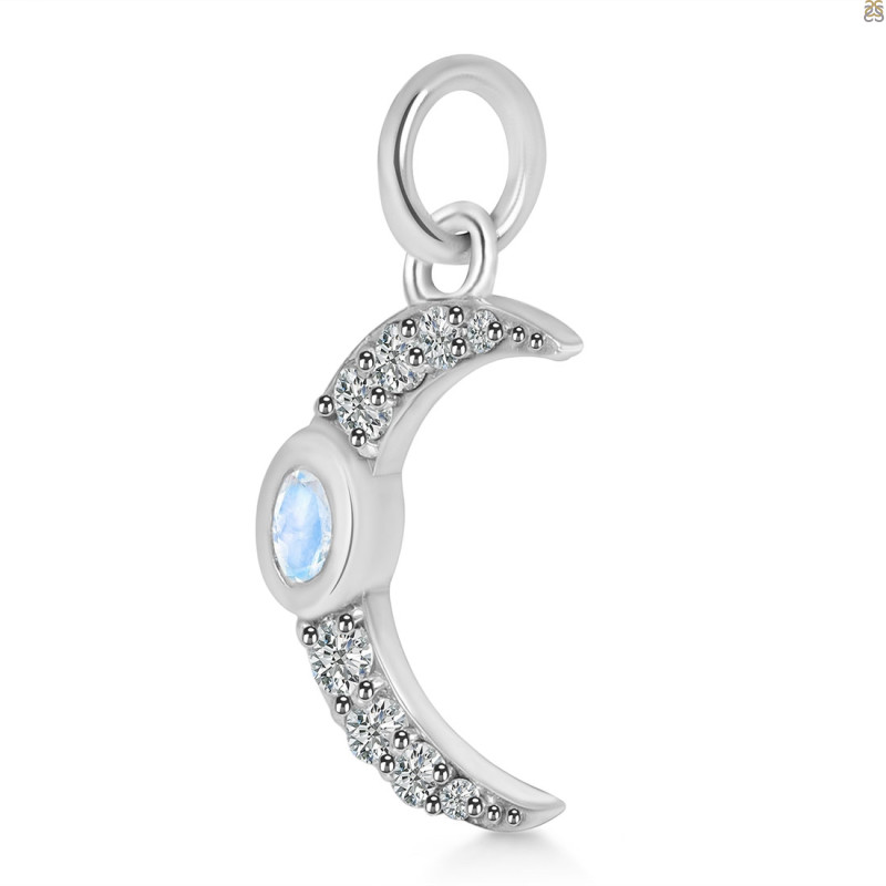 Moonstone & White Topaz Pendant