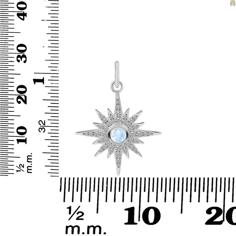 Moonstone & White Topaz Pendant RBM-RDP-693.