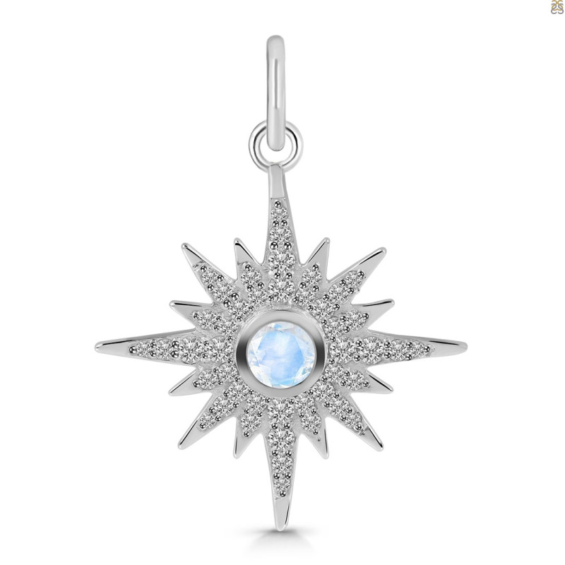 Moonstone & White Topaz Pendant RBM-RDP-693.