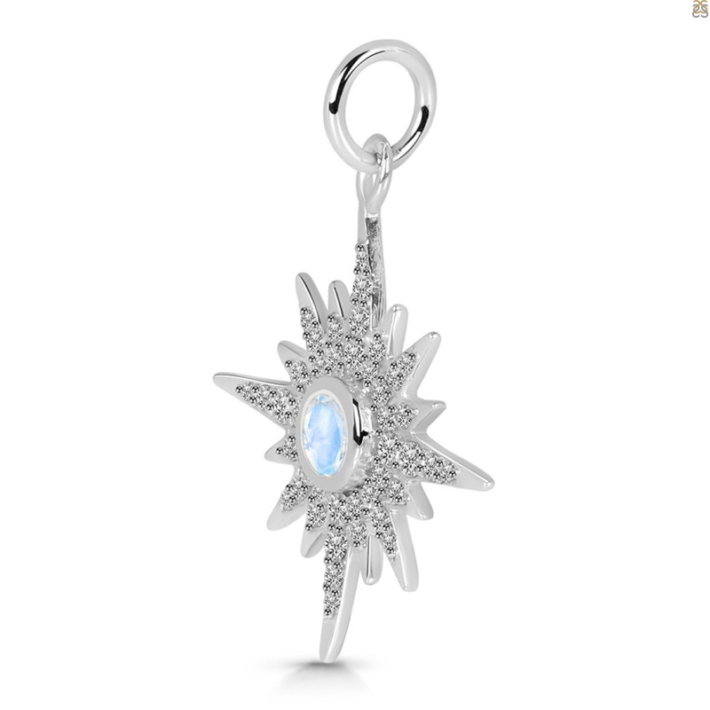 Moonstone & White Topaz Pendant
