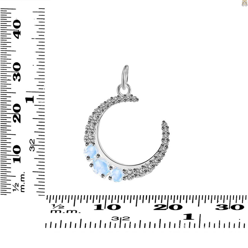 Moonstone & White Topaz Pendant RBM-RDP-728.