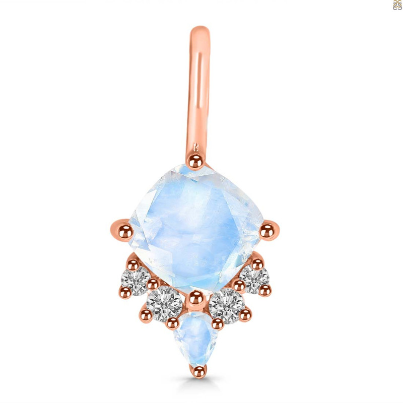 Moonstone & White Topaz Pendant RBM-RDP-729.