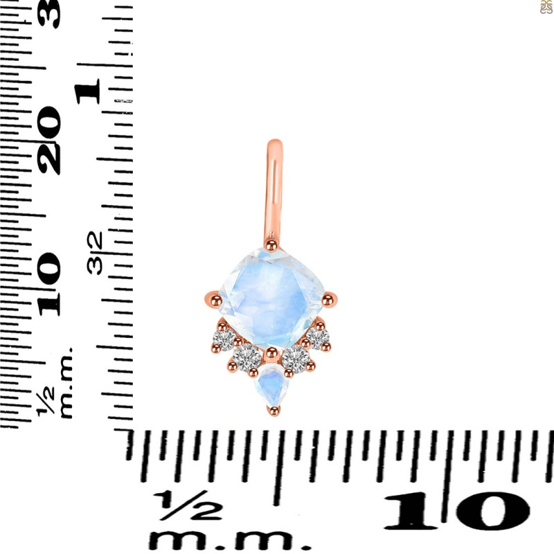 Moonstone & White Topaz Pendant RBM-RDP-729.