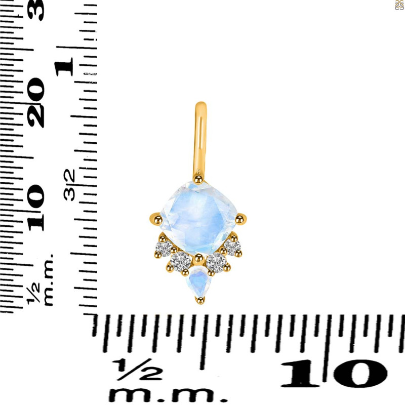 Moonstone & White Topaz Pendant RBM-RDP-729.