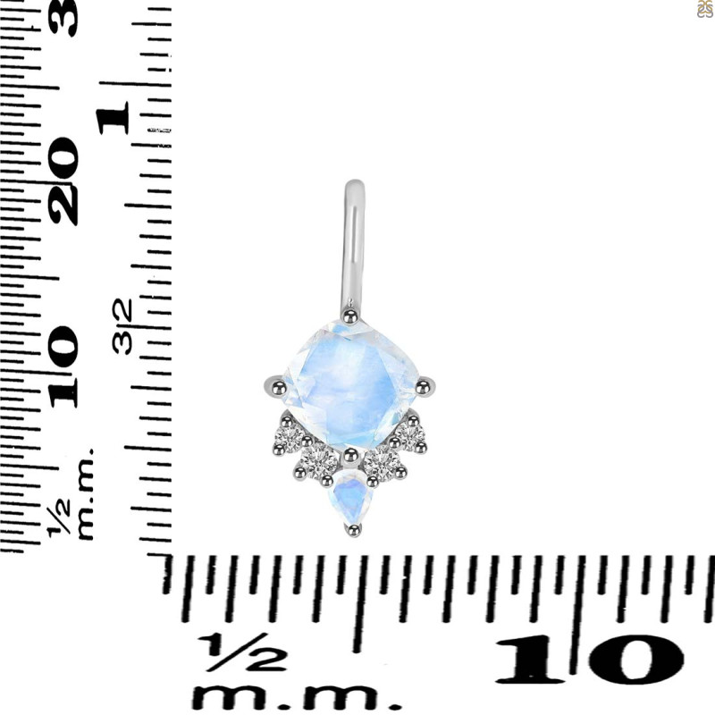 Moonstone & White Topaz Pendant RBM-RDP-729.