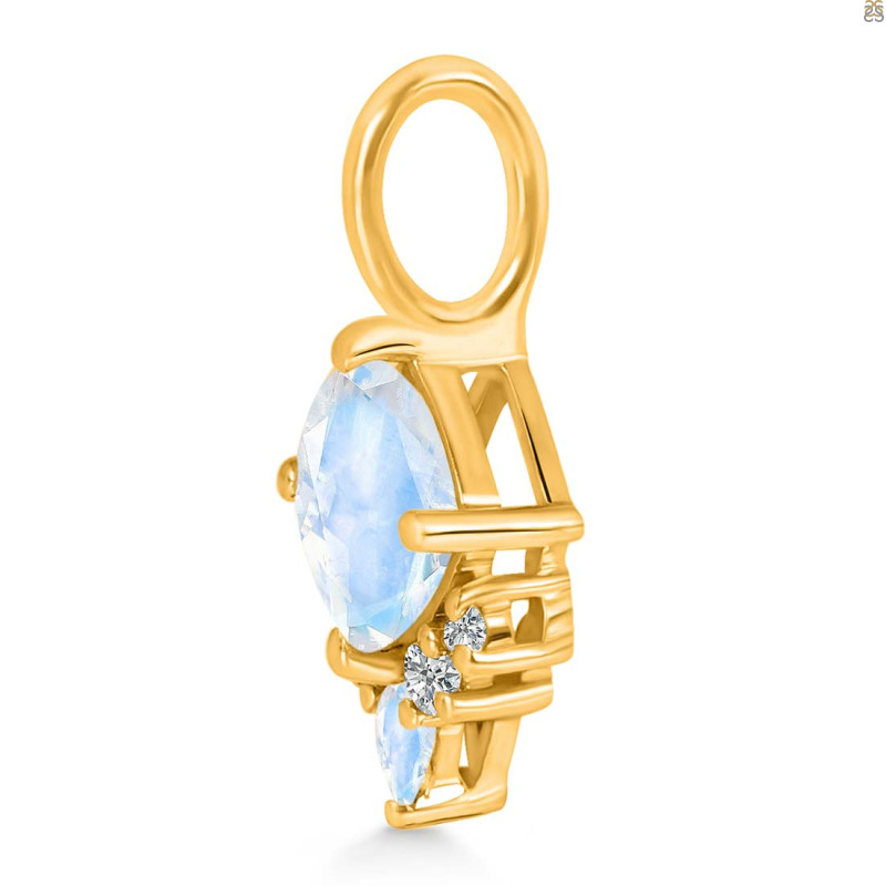 Moonstone & White Topaz Pendant RBM-RDP-729.