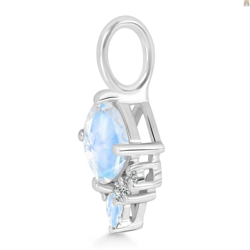 Moonstone & White Topaz Pendant