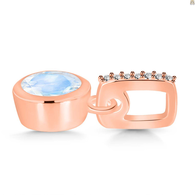 Moonstone & White Topaz Pendant RBM-RDP-959-CZ-LOOP.