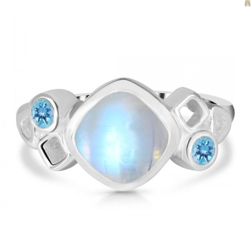 Moonstone & Blue Topaz Ring RBM-RDR-122.