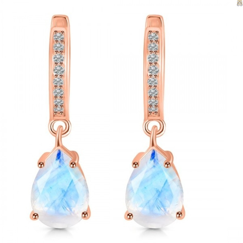Moonstone & White Topaz Earring RBM-RDE-1223.