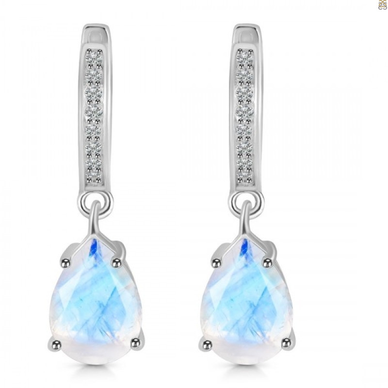 Moonstone & White Topaz Earring RBM-RDE-1223.