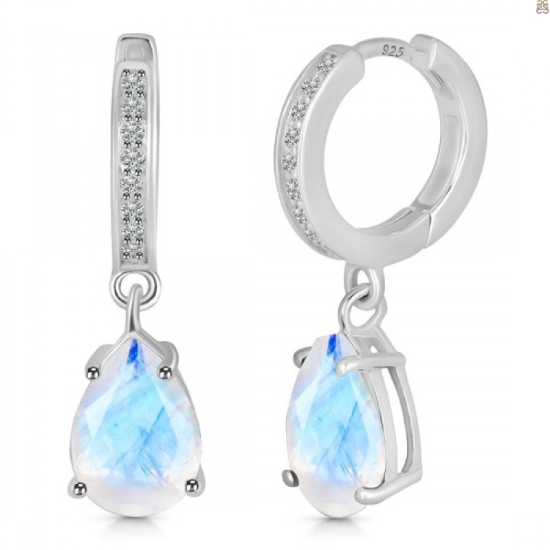 Moonstone & White Topaz Earring