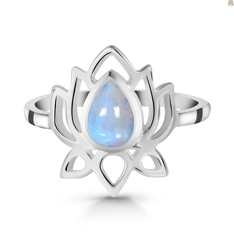 Moonstone Lotus Ring RBM-RDR-1369.