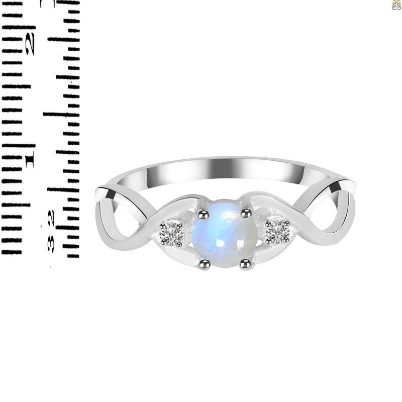Moonstone & White Topaz Ring RBM-RDR-1444.