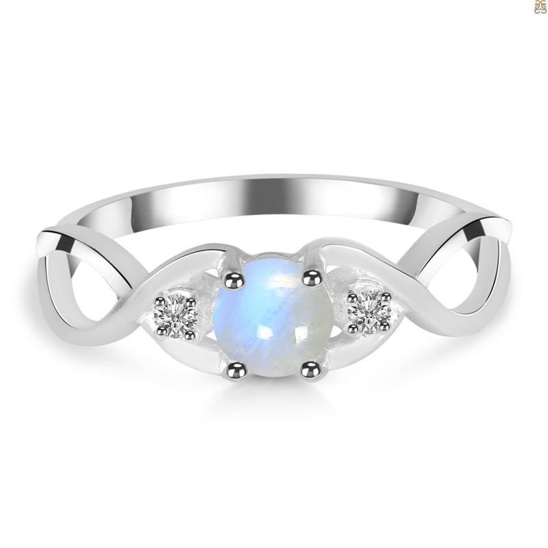 Moonstone & White Topaz Ring RBM-RDR-1444.